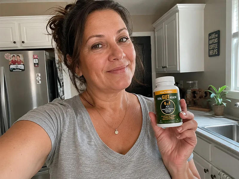 Karen, verified customer — before and after comparison
